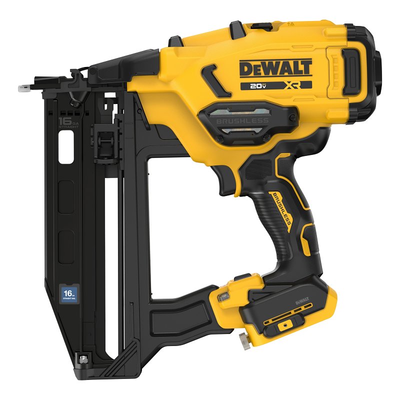 DEWALT 20V MAX XR 16‑Gauge Cordless Straight Finish Nailer – Compact Power Tool (Tool Only)