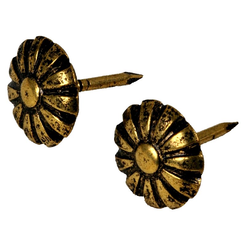 Hillman 122681 Furniture Nail, Antique Brass, Daisy Head