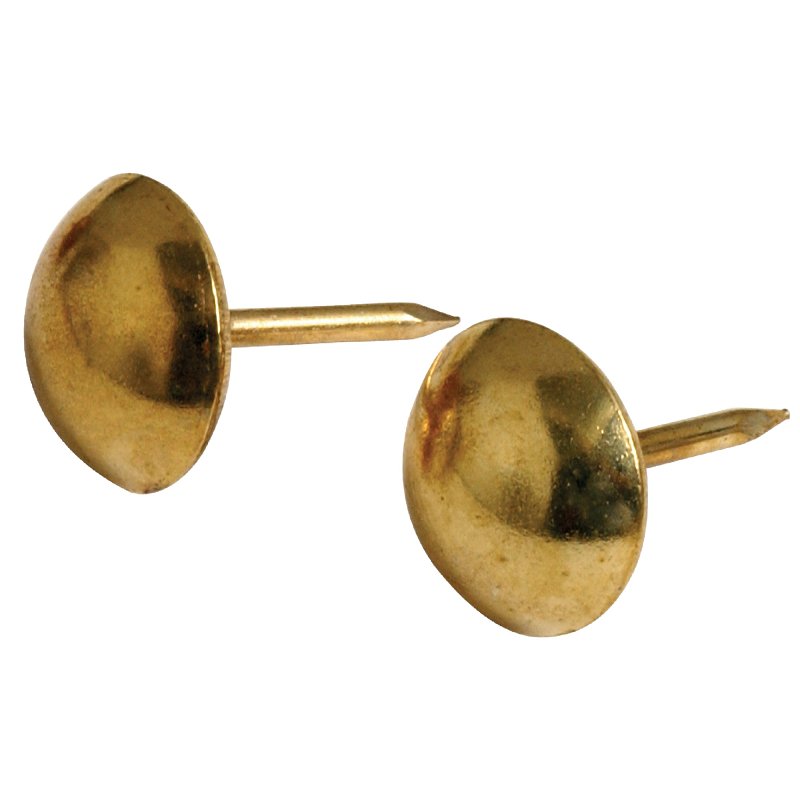 Hillman 122682 Furniture Nail, Brass, Round Head
