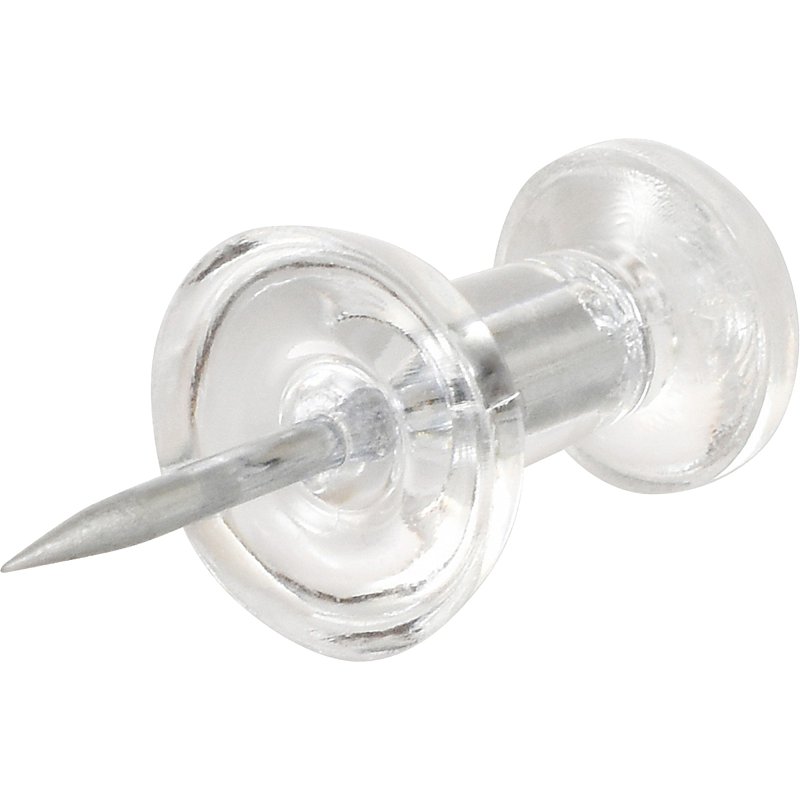 Hillman 122640 Push Pin, 3/8 in L, Plastic, Clear