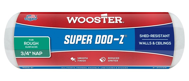Wooster R203-9 Roller Cover, White, 3/4 in Thick Nap, 9 in L