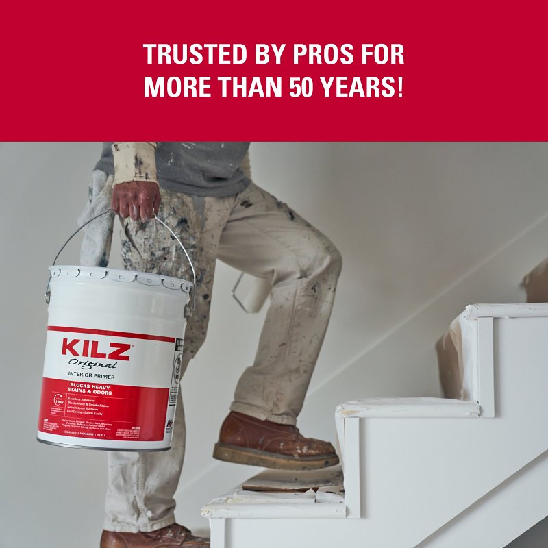 Kilz 10036 Primer, Flat, White, 1 gal, Can