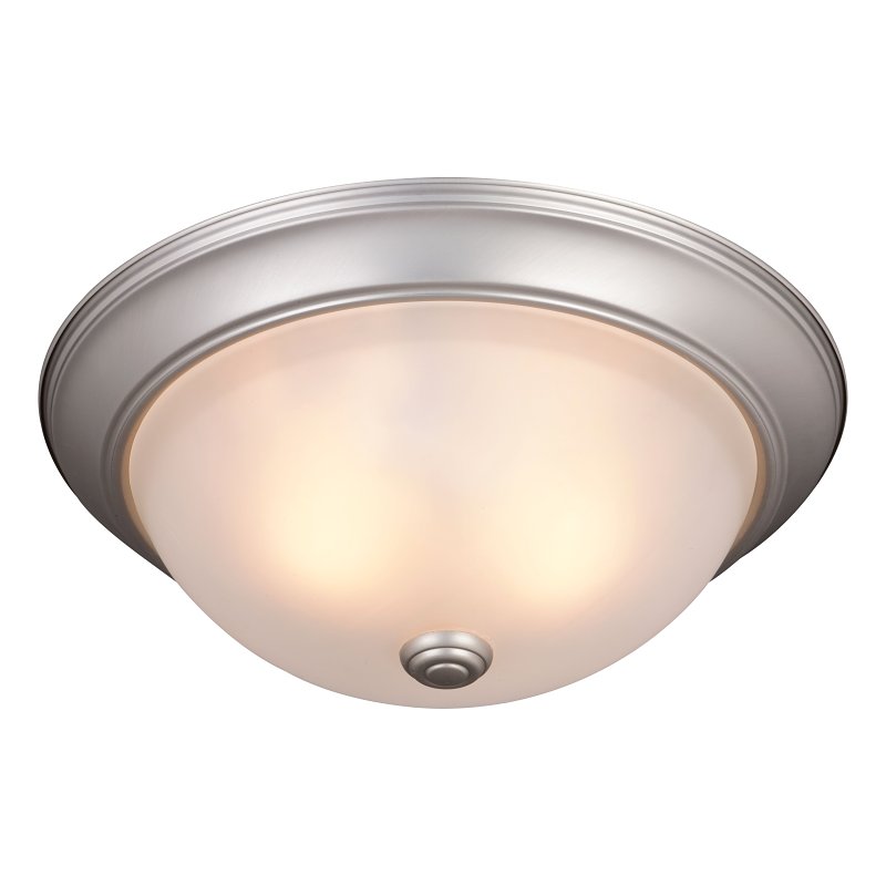 Boston Harbor F51WH02-1006-BN Flush Mount Ceiling Fixture, 120 V, 60 W, A19 or CFL Lamp, Brushed Nickel Fixture