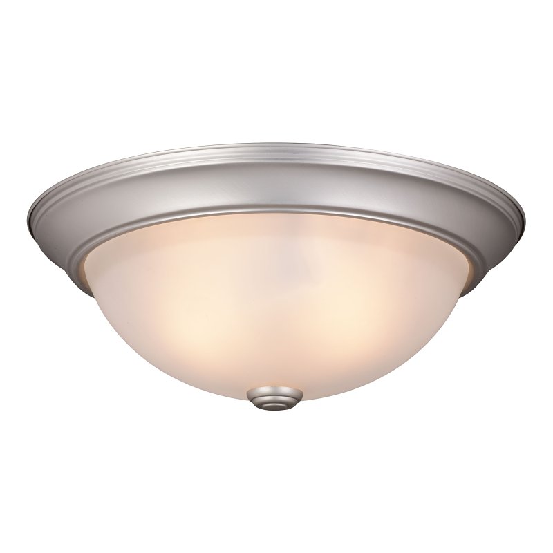 Boston Harbor F51WH02-1006-BN Flush Mount Ceiling Fixture, 120 V, 60 W, A19 or CFL Lamp, Brushed Nickel Fixture