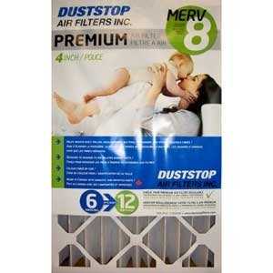 Duststop Premium Series DP-20255 Furnace Air Filter, 25 in L, 20 in W, 8 MERV