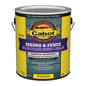 Cabot 140.0000806.007 Solid Stain, Liquid, Natural Flat, 1 gal Can