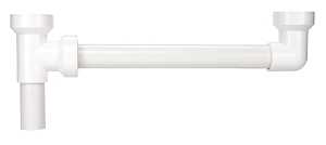 Insta-Plumb 125-16QLK Waste Tube, End Outlet, Plastic, White