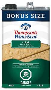Thompson's WaterSeal THCP90001-03 Premium Wood Protection, Clear, 1.2 gal