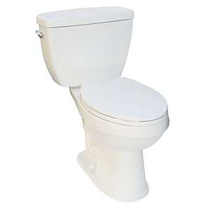 Craft + Main TT-8210-WL Two-Piece Toilet, Elongated, Soft Closure Bowl, 1.6 gpf Flush, 10 in Rough-In, 17 in H Rim