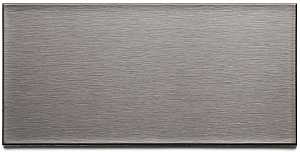 Aspect A5250 Wall Tile, 6 in L, 3 in W, 1/8 in Thick, Metal, Brushed Stainless Steel