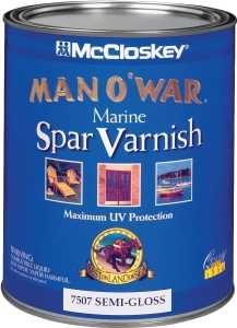 McCloskey 080.0007507.005 Spar Varnish, Semi-Gloss, Clear, Liquid, 1 qt, Can
