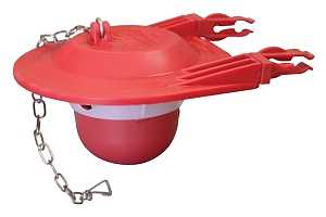 Korky 3060BP Toilet Flapper, Specifications: 3 in Size, Rubber, Red, For: Large 3 in Flush Valves and Toilets
