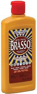 Brasso 2660089334 Metal Polish, 8 oz Bottle, Liquid, Ammonia, Light Tan