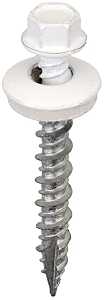Acorn International SW-MW15BW250 Screw, High-Low, Twin Lead Thread, Hex Drive, Bright White, Type 17 Point, 250/BAG