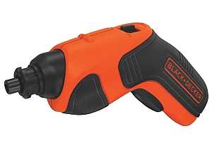 Black+Decker BDCS20C Screwdriver, Battery Included, 4 V, 1.4 Ah, 1/4 in Chuck, Hex Chuck