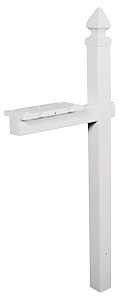 Gibraltar Mailboxes WP000W01 Mailbox Post, 22.7 in L, 6 in W, 57 in H, PVC