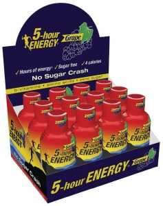 5-hour ENERGY 218123 Sugar-Free Energy Drink, Liquid, Grape, 1.93 oz