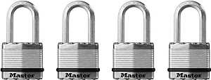 Master Lock Magnum Series M1BLCQLFHC Padlock, Alike Key, 5/16 in Dia Shackle, Boron Carbide Shackle, Steel Body