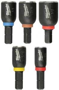 Milwaukee SHOCKWAVE Impact Duty 49-66-4563 Nut Driver Set, 5-Piece, Insert Magnetic, Steel