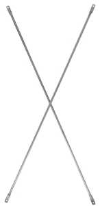 Metaltech M-MC4884 Scaffold Cross Brace, Standard, Steel, Galvanized