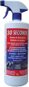 30 Seconds 30SEC1 Outdoor Cleaner, 1 L, Liquid, Bleach, Light Yellow