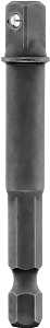 DEWALT ELITE Series DWAFE14ADPT Socket Adapter, 1/4 in Drive, Hex, Square Drive, 3 in L