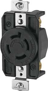 Eaton Wiring Devices AHL1620R Single Receptacle, 20 A, Black