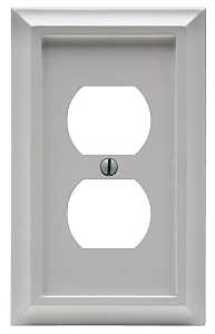 Amerelle Deerfield Series 2040DW Wallplate, Wood, White