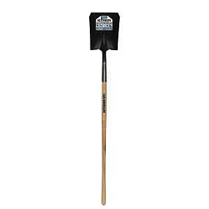 Seymour 49332 Shovel, Open Back, Square Point, 59 in OAL, 9-1/2 in W Blade, 14 ga, Steel Blade, American Ashwood Handle