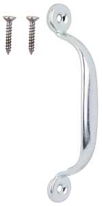 ProSource LR-008-PS Door Pull, 3/4 in W, 4-3/4 in D, 1-3/16 in H, Steel, Zinc Plated