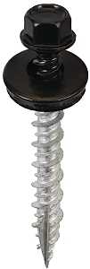 Acorn International SW-MW15BK250 Screw, High-Low, Twin Lead Thread, Hex Drive, Self-Tapping, Type 17 Point, Black
