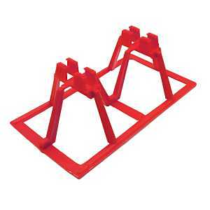 HERCULES Rebar Chair 928 Series Footer Stand, 3-3/4 in H, #4, #5 Rebar, Polypropylene