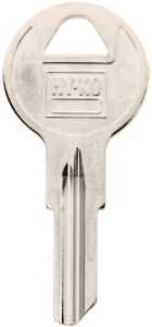 Hy-Ko 11010B5 Key Blank, Brass, Nickel, For: Briggs and Stratton Cabinet, House Locks and Padlocks, B5 Key Number