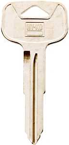 Hy-Ko 11010TR53 Automotive Key Blank, Brass, Nickel, For: Toyota Vehicle Locks, TR53 Key Number