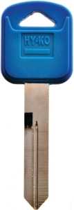 Hy-Ko 13005H75PB Key Blank, Brass/Plastic, For: Ford Vehicle Locks, Nickel