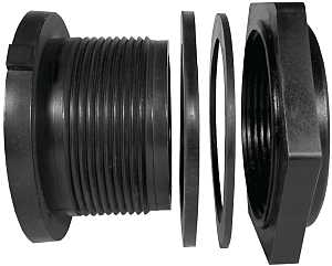 Green Leaf TF 125 P-E Tank Fitting, 1-1/4 in, FPT, Polypropylene, For: Tanks