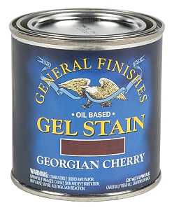 General Finishes GCH Stain, Georgian Cherry, Gel, Liquid, 1/2 pt, Can