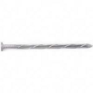 Orgill Bulk Nails 0033282 Log Spike Nail, 12 in L, Steel, Galvanized, Flat Head, Spiral Shank, 50 lb