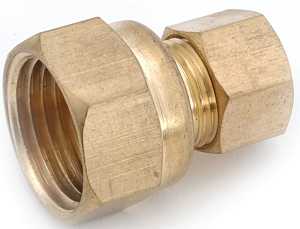 Anderson Metals 750066-0504 Tubing Coupling, 5/16 x 1/4 in, Compression x FIP, Brass
