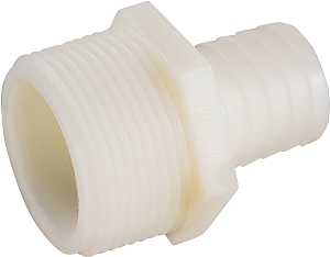 Anderson Metals 53701-0612 Adapter, 3/8 in, Barb, 3/4 in, MIP, 150 psi Pressure, Nylon