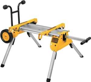 DEWALT DW7440RS Rolling Table Saw Stand, 200 lb, 19-3/4 in W Stand, 33-1/2 in D Stand, 9 in H Stand, Aluminum