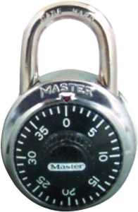Master Lock 1500T Padlock, Keyed Alike Key, 9/32 in Dia Shackle, 3/4 in H Shackle, Steel Shackle, Stainless Steel Body