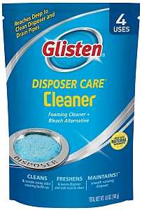 Glisten Disposer Care DP06N-PB Garbage Disposer Cleaner, 4.9 oz Pack, Powder, Lemon, Blue