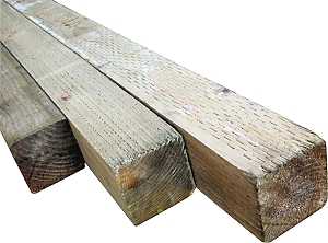 ALEXANDRIA Moulding American Wood 104X4-WS096CT Treated Wood Post, 96 in L Nominal, 4 in W Nominal, Pine