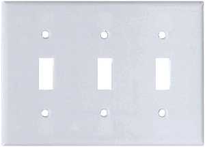 Wall Plate 3GANG TGL STD White