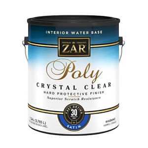 Aqua ZAR 32513 Polyurethane, Liquid, Crystal Clear, 1 gal, Can