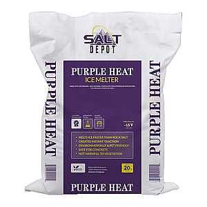Salt Depot PH50 PURPLE HEAT Purple Heat Ice Melt, Crystalline, Purple, Slightly Aromatic, 50 lb, Bag