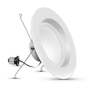 Feit Electric LEDR56HO/950CA Recessed Downlight, 17.2 W, 120 V, LED Lamp, White
