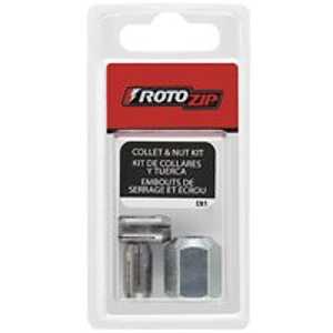 Rotozip CN1 Collet and Nut Kit, Quick Change, For: All RotoZip Spiral Saw Tools and Drywall Routers