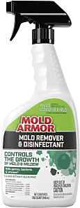 Mold Armor FG552 Mold Remover and Disinfectant, 32 oz, Liquid, Benzaldehyde Organic, Clear